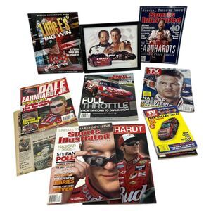 Dale Earnhardt Jr & Sr Magazine Lot Nascar Sports Illustrated collectible book